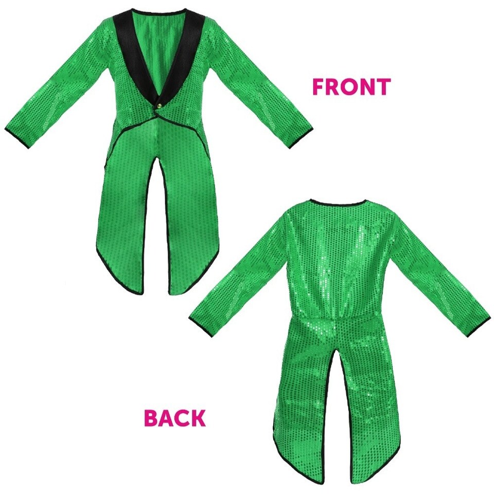 image 1 of Green Sequin Tailcoat Green | S