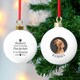image 1 of Personalised Paw Print Memorial Photo Upload Bauble