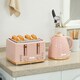 image 2 of HOMCOM Kettle and Toaster Set 1.7L Kettle & 4 Slice Toaster, Light Pink