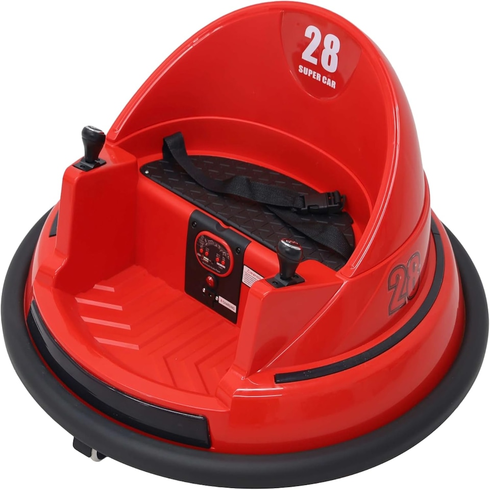 image 1 of Alivio Remote Control Bumper Car for Kids, 360° Spin with Lights, Music & Safety Belt (Red)