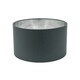 image 4 of ValueLights Reni Medium Charcoal Fabric Chrome Inner Lamp Shade & Bulb Grey