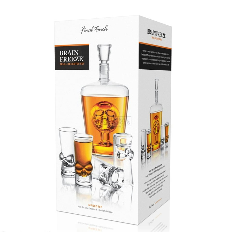 image 1 of Original Products Final Touch Brain Freeze Skull Decanter Set
