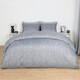 image 1 of OHS Isaac Geometric Reversible Print Duvet Cover and Pillowcase Bedding Set, Double - Grey