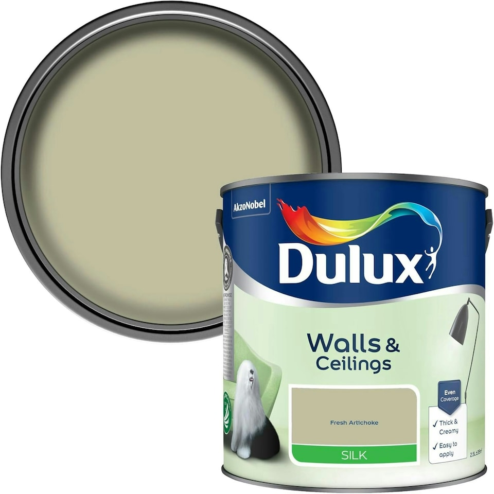 image 1 of Dulux Silk 2.5L Fresh Artichoke