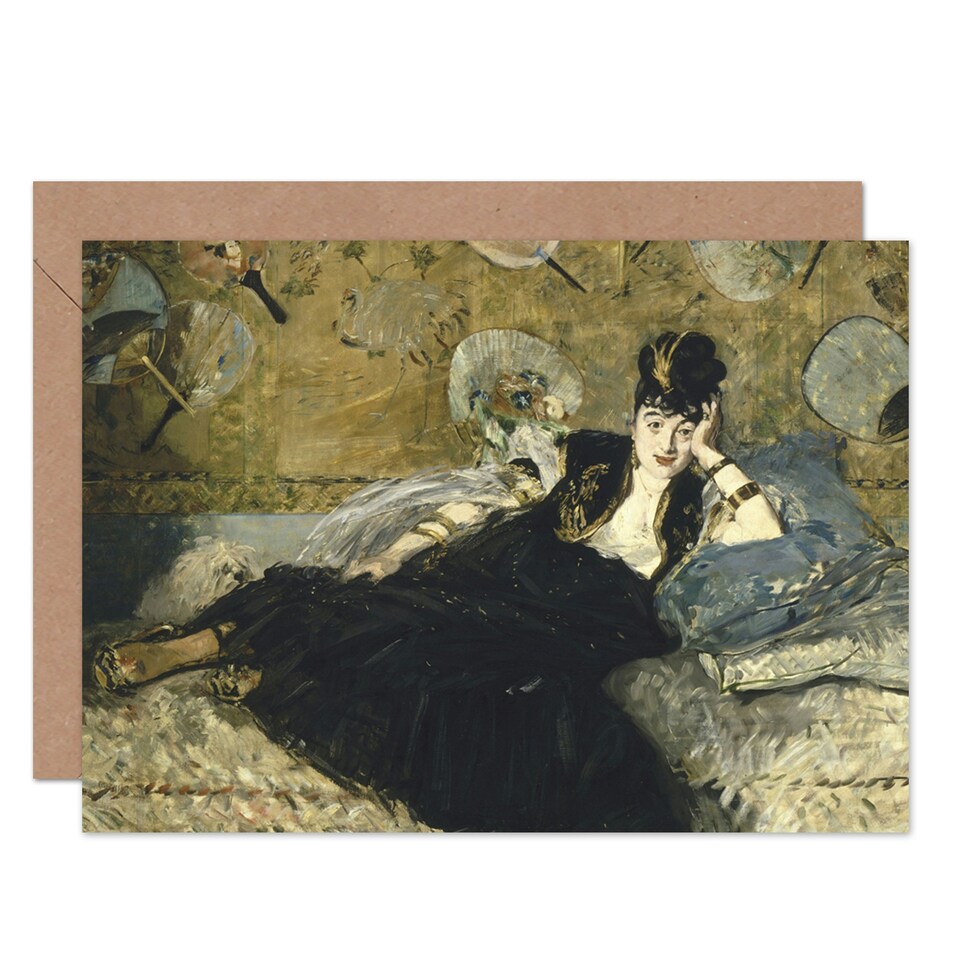 image 1 of Edouard Manet Woman With Fans Old Master Painting Art Card