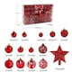 image 3 of Gr8 Home 101 Pc Christmas Baubles Balls Hanging Decoration Xmas Tree Ornament Party Decor | Red
