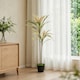 image 7 of HOMCOM 90 cm Artificial Cordyline Tree in Moss Effect Pot, Yellow