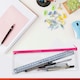 image 3 of Pack of 48 Janrax 13x5" Black Zip Clear Exam Pencil Case