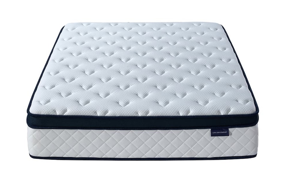 image 1 of SleepSoul Luna 2000 Comfort Pillow Top Mattress Superking | White | Super King | 1