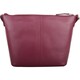 image 2 of Genuine Leather Diamond Effect Design Cross Body / Shoulder Bag Red | Red