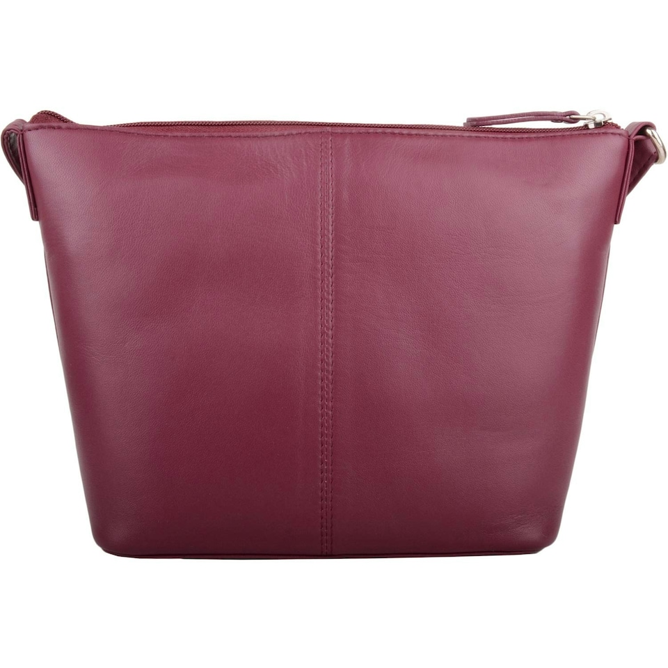 image 1 of Genuine Leather Diamond Effect Design Cross Body / Shoulder Bag Red | Red