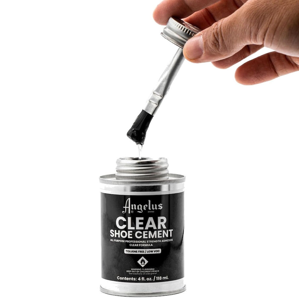 image 1 of Angelus Clear Shoe Cement - Professional Strength for Shoe Repairs 4oz | Clear