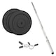 image 1 of 1.2m 1" Barbell and Cast Iron Weight Plate Sets Bar 8.5kg Set