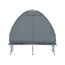 SoBuy 2 Person Foldable Camping Tent with Bed, Air Mattress & Sleeping Bag, Gray, 75.9 x 57 x 74 in, 26.59 kg - OGS32-L-HG