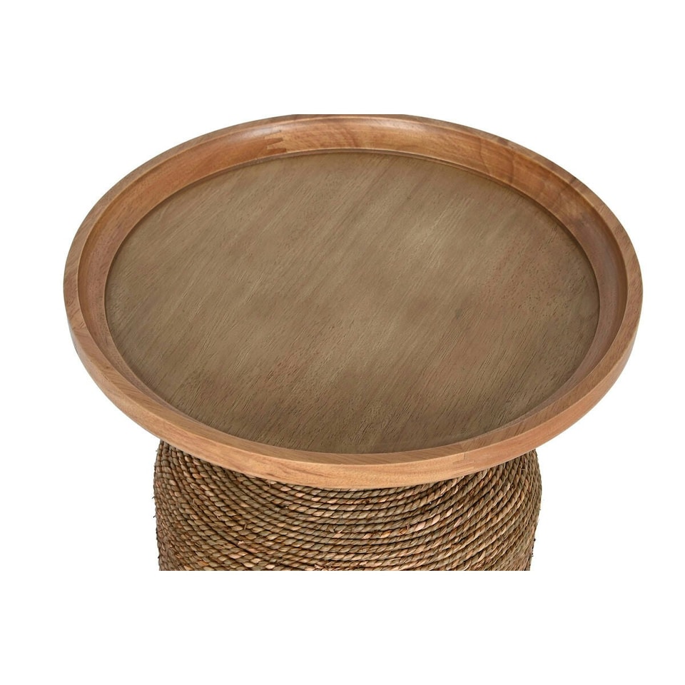 image 1 of Side table Home ESPRIT Light brown Rope Fir 44 x 44 x 56 cm N/A