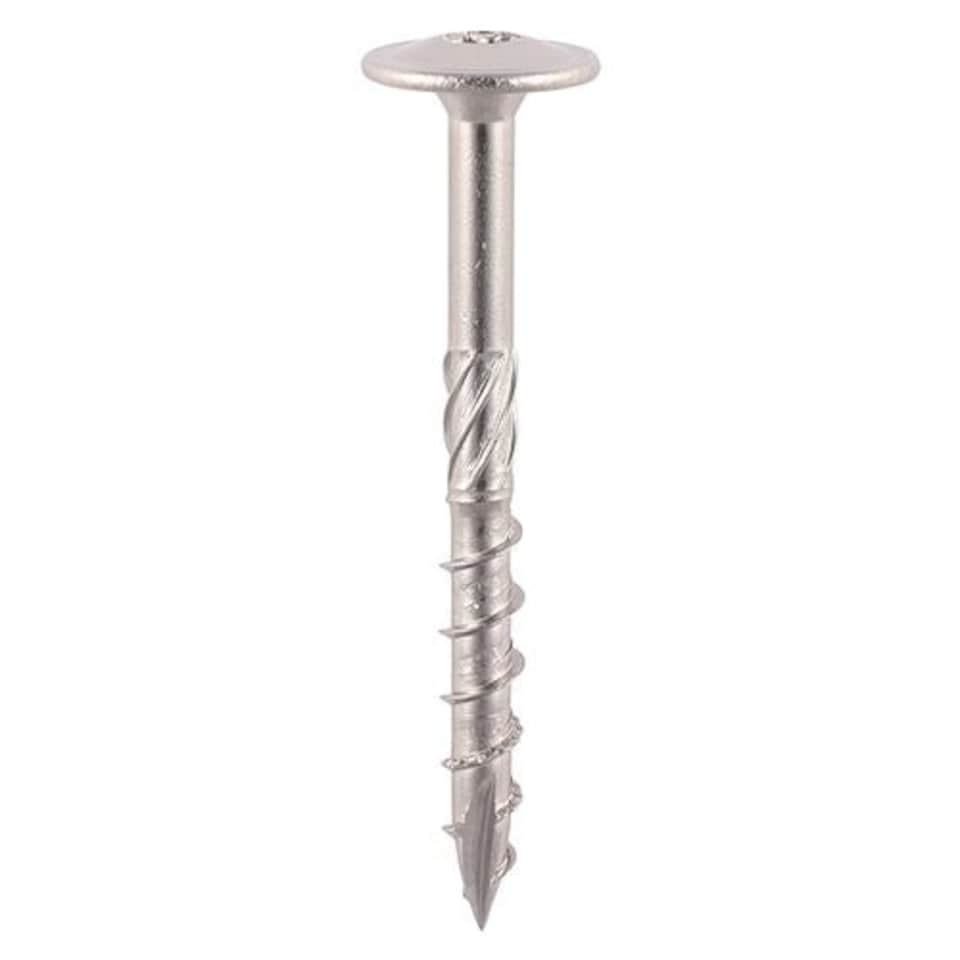 image 1 of Timco - Timber Frame Construction & Landscaping Screws - Wafer - A2 Stainless Steel (Size 8.0 x 100 - 20 Pieces)