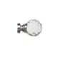 image 2 of 35mm Fixed Length Metal Curtain Pole Set Satin Silver Acrylic Ball Finial 390cm Silver | Silver
