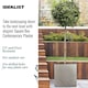 image 4 of Square Box Grey Light Concrete Garden Planter H50 L50 W50 cm, 126 ltrs Cap.