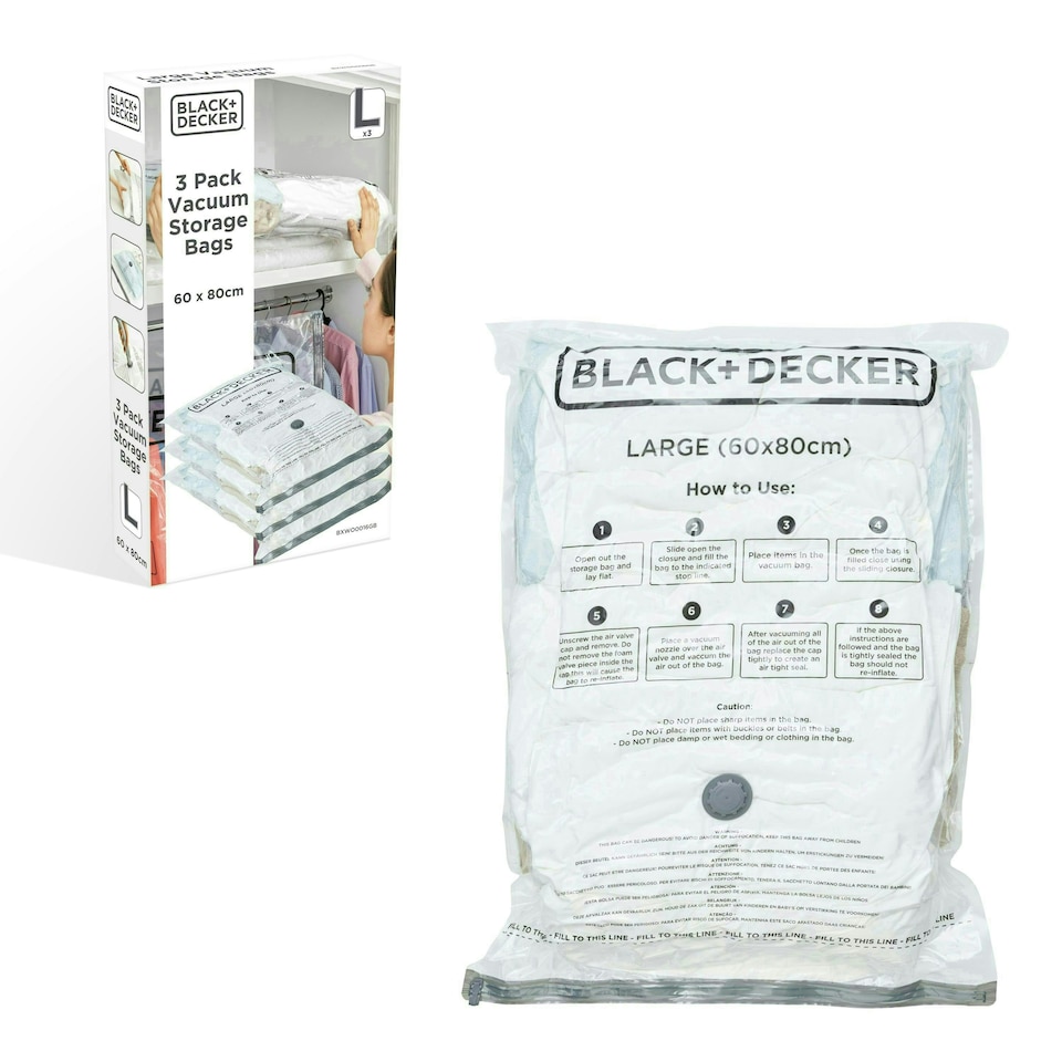 image 1 of BLACK+DECKER Vacuum Storage Bags Large
