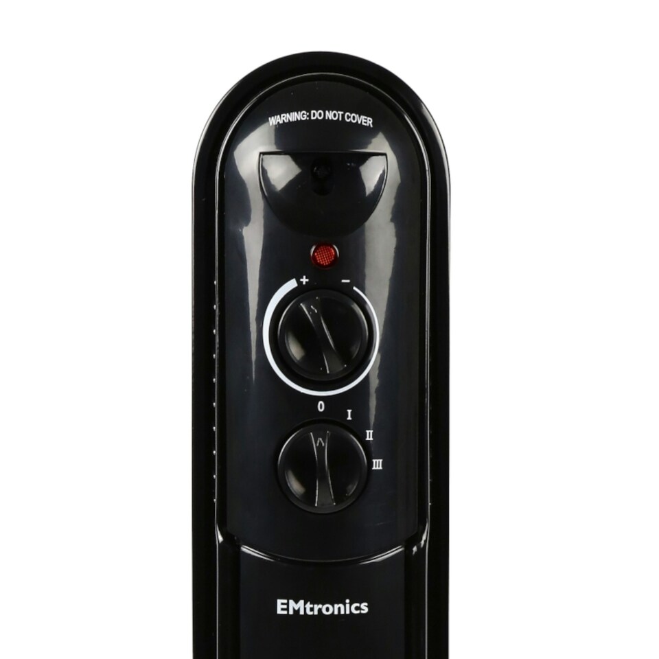 image 1 of EMtronics 7 Fin Oil Filled Heater Radiator - Black