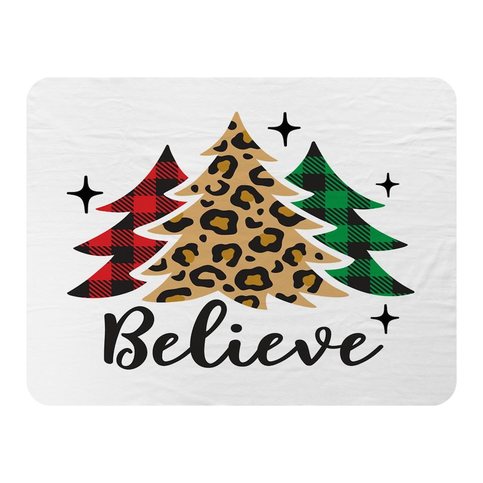 Christmas trees with leopard print (blanket)
