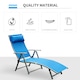 image 3 of Outsunny Sun Lounger Recliner Foldable 7 Levels Texteline Blue