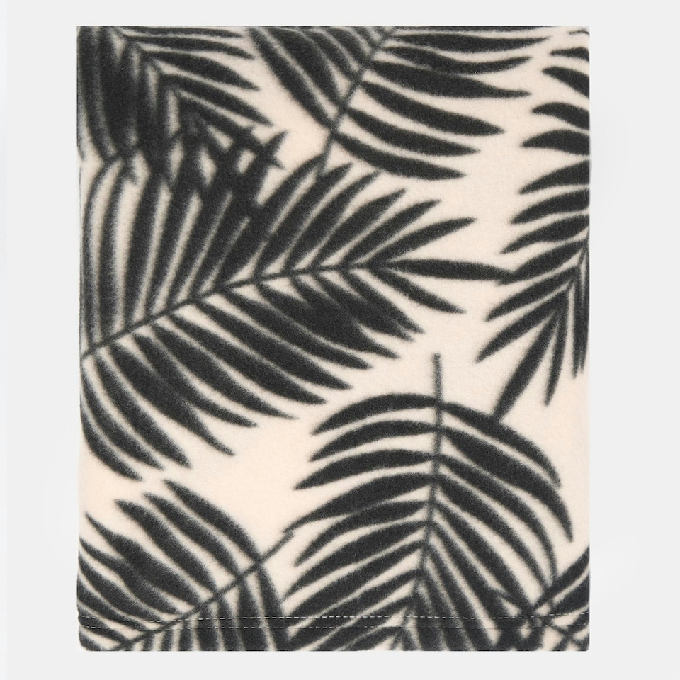 image 1 of OHS Leaf Ultra Soft Polar Throw Blanket, 120x150cm - Natural