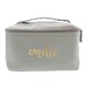 image 1 of Personalised Gold Name Grey Toiletry Bag Grey