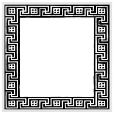 Greek traditional meandor (Picture Frame) White | XL