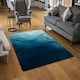 image 2 of abstract blue liquid fluid (Rug) | Blue | XL