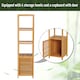 image 4 of HOMCOM 140 cm Storage Unit Freestanding Cabinet w/ 3 Shelves