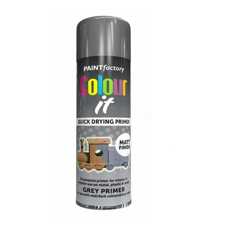 image 1 of Primer Spray Paint Aerosol Auto Car Wood Metal 250ml White | Primer