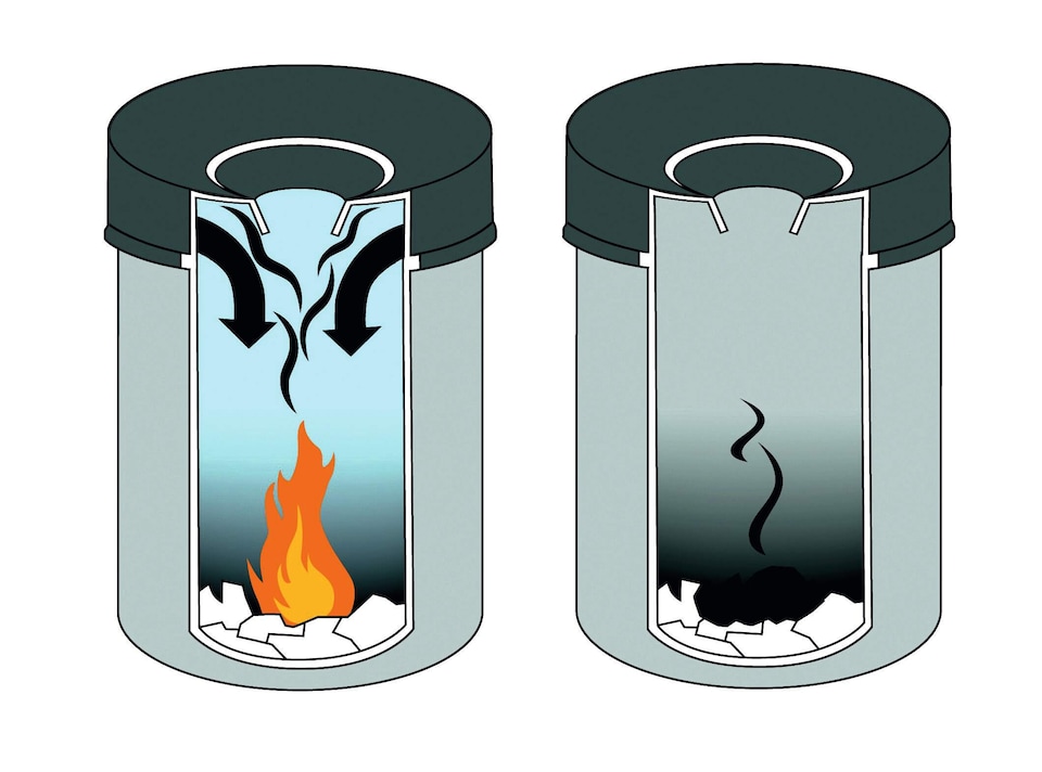 image 1 of Durable Fire Extinguishing Metal Waste Bin | TUV Certified | 15L | Grey
