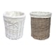 image 5 of Wicker Round Waste Paper Bin With Cotton Lining BIN 26 x 26.5 cm