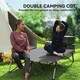 image 5 of Outsunny Double Camping Folding Cot Portable Sleeping Bed, Charcoal Grey
