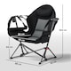image 7 of Outsunny Hammock Camping Chair Set of 2, Adjustable Back Camp Chair, Black 