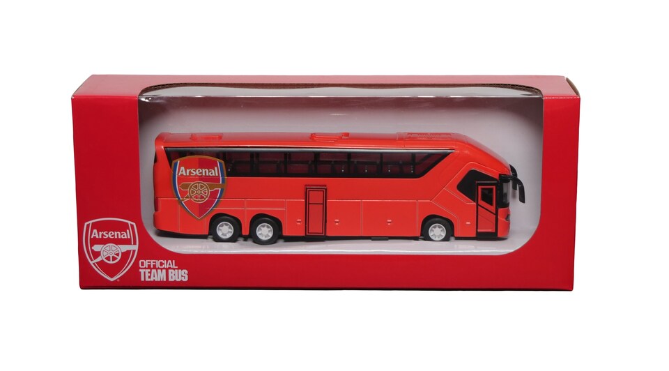 image 1 of Arsenal Bus Model Football Team Coach Toy