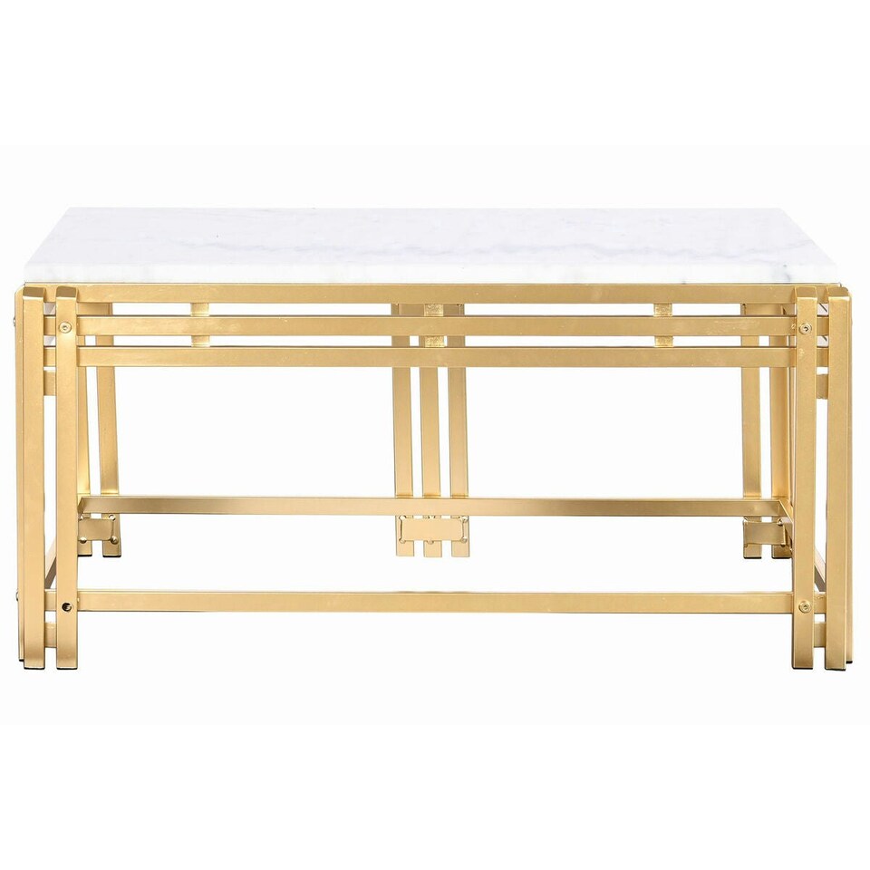image 1 of Centre Table DKD Home Decor Metal Aluminium Marble 80 x 40 x 40 cm N/A