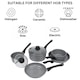 image 4 of Durastone Forged Carbon Steel Grey 5 Piece Saucepan & Frying Pan Set