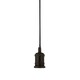 image 8 of CGC Cassie Black 1.5m Adjustable E27 Ceiling Pendant with Matching Rose | Black | Black | Height: 7 cm, Width: 9.8 cm, Total height: 300 cm