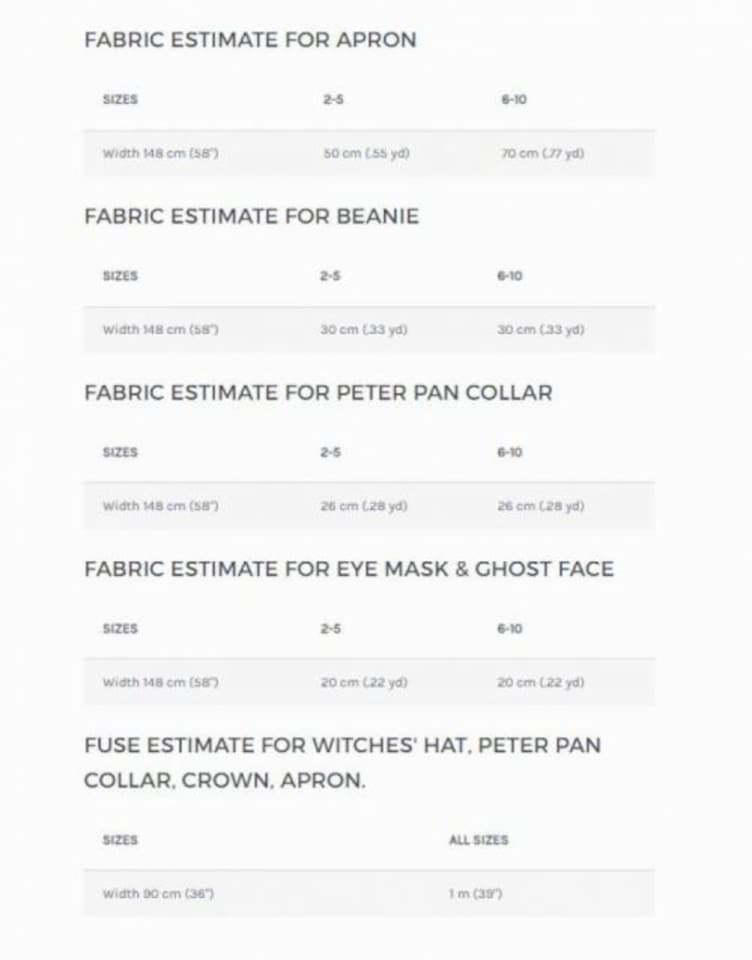 image 1 of Style Arc Kids Halloween Accessory Pack Paper Sewing Pattern – Children’s Costumes, Ages 2–10, Easy