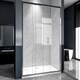 image 2 of Stech Homes 1700x1850mm Reversible Bathroom Sliding Door Shower Enclosure Cubicle 5mm Toughened Glass with 1700x800mm Tray and Free Waste
