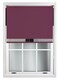 image 3 of FURNISHED Blackout Roller Blind with Silver Glitter Trim and Black Bow Trimmable Window Shade | Purple | Aubergine | (W) 120cm x (L) 165cm