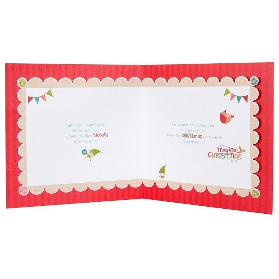 image 1 of Extra Special Boy Christmas Rhyming verse Story-Based Large Handmade Card