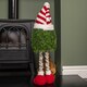 image 5 of 76cm Red and White Christmas Tree Standing Gonk with Striped Hat and Extendable Legs