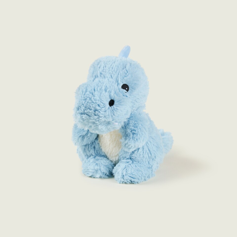 image 1 of Warmies Plush Blue Baby Dinosaur LARGE