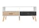 image 3 of Nordic 2 Drawer Coffee Table - L55 x W110 x H49 cm - White - Distressed Effect | White