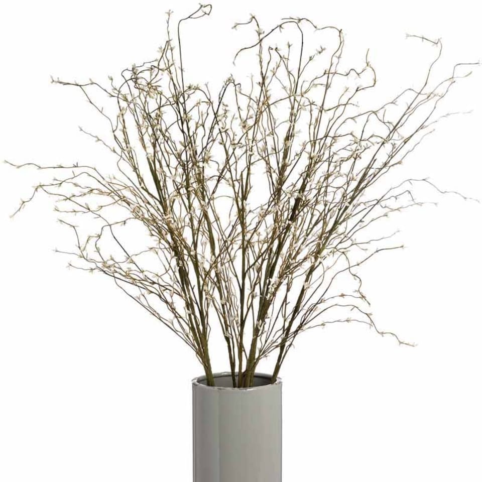 image 1 of Willow Spray Artificial Plant - Plastic - L15 x W15 x H112 cm - White