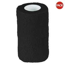 Shires Horses Cohesive Bandages (Pack of 12) - Black - 2m x 10cm