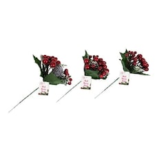 Assorted Christmas Red Berry Pick Decoration 18cm